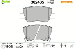 VALEO Sada brzdových platničiek kotúčovej brzdy VALEO 302435 (302435)