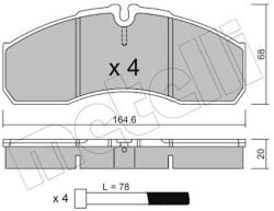 METELLI Sada brzdových platničiek kotúčovej brzdy METELLI 22-0578-5 (22-0578-5)