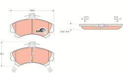 TRW Sada brzdových platničiek kotúčovej brzdy TRW GDB1198 (GDB1198)