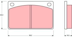 TRW Sada brzdových platničiek kotúčovej brzdy TRW GDB576 (GDB576)