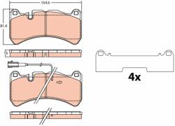 TRW Sada brzdových platničiek kotúčovej brzdy TRW GDB2306 (GDB2306)