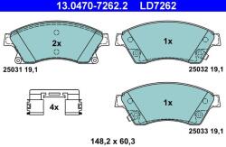 ATE Sada brzdových platničiek kotúčovej brzdy ATE 13.0470-7262.2 (13.0470-7262.2)