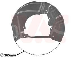 VAN WEZEL Ochranný plech proti rozstreku, Brzdový kotúč VAN WEZEL 0655372 (0655372)