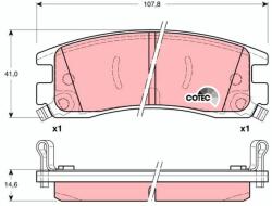 TRW Sada brzdových platničiek kotúčovej brzdy TRW GDB1309 (GDB1309)