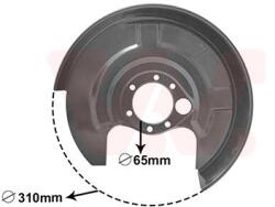VAN WEZEL Ochranný plech proti rozstreku, Brzdový kotúč VAN WEZEL 0322374 (0322374)