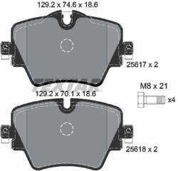 TEXTAR Sada brzdových platničiek kotúčovej brzdy TEXTAR 2561701 (2561701)