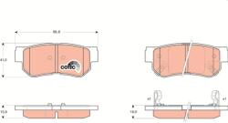 TRW Sada brzdových platničiek kotúčovej brzdy TRW GDB3284 (GDB3284)