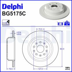 DELPHI Brzdový kotúč DELPHI BG5175C (BG5175C)