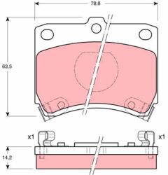 TRW Sada brzdových platničiek kotúčovej brzdy TRW GDB773 (GDB773)