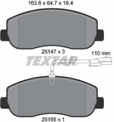 TEXTAR Sada brzdových platničiek kotúčovej brzdy TEXTAR 2514701 (2514701)