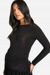 Boohoo Fekete Hosszú Ujjú Kismama Ruha B18 att 46