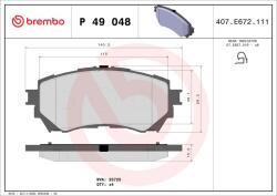 BREMBO Sada brzdových platničiek kotúčovej brzdy BREMBO P 49 048 (P 49 048)