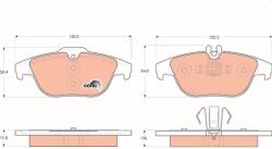 TRW Sada brzdových platničiek kotúčovej brzdy TRW GDB1738 (GDB1738)