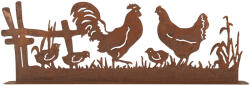Clayre & Eef Decoratiune Gaini si Puisori metal maro 41x5x14 cm (6Y5778deco)
