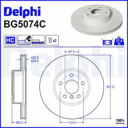 DELPHI Brzdový kotúč DELPHI BG5074C (BG5074C)