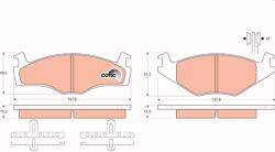 TRW Sada brzdových platničiek kotúčovej brzdy TRW GDB459 (GDB459)