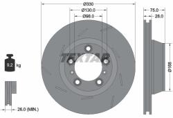 TEXTAR Brzdový kotúč TEXTAR 92220607 (92220607)