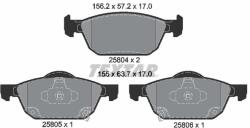 TEXTAR Sada brzdových platničiek kotúčovej brzdy TEXTAR 2580401 (2580401)