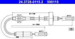 ATE Lanko ovládania spojky ATE 24.3728-0115.2 (24.3728-0115.2)