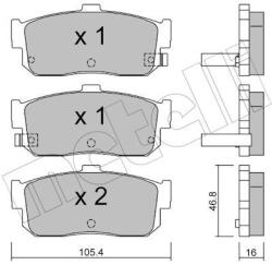 METELLI Sada brzdových platničiek kotúčovej brzdy METELLI 22-0193-1 (22-0193-1)