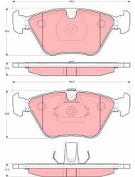TRW Sada brzdových platničiek kotúčovej brzdy TRW GDB1619 (GDB1619)