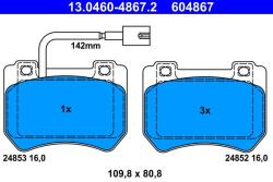 ATE Sada brzdových platničiek kotúčovej brzdy ATE 13.0460-4867.2 (13.0460-4867.2)