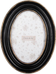 Clayre & Eef Rama foto masa, perete polirasina aurie neagra 15x2x20 cm / 10x15 cm (2F1282deco)