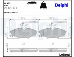 DELPHI Klocki Ham. Peugeot 406 Z Czuj (lp985)
