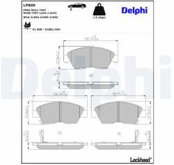DELPHI Klocki Ham. Honda Civic 00- (lp809)