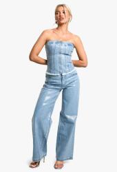 Boohoo kék farmer felső B18 edz S