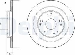 DELPHI Tarcza Ham. Tyl Honda Civic 12- (bg4773c)