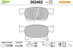 VALEO Sada brzdových platničiek kotúčovej brzdy VALEO 302462 (302462)