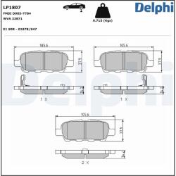 DELPHI Klocki Ham. Nissan Qashqai 07- (lp1807)