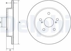 DELPHI Tarcza Ham. Lexus Nx 14- Tyl (bg4928c)