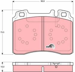 TRW Sada brzdových platničiek kotúčovej brzdy TRW GDB1318 (GDB1318)