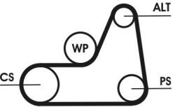 Continental Ctam Ozubený klinový remeň CONTINENTAL CTAM 6PK1042 ELAST (6PK1042 ELAST)