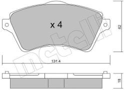 METELLI Sada brzdových platničiek kotúčovej brzdy METELLI 22-0349-0 (22-0349-0)