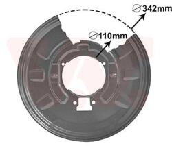 VAN WEZEL Ochranný plech proti rozstreku, Brzdový kotúč VAN WEZEL 0649373 (0649373)