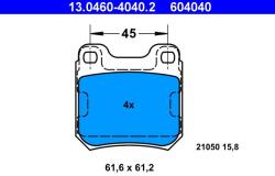ATE Sada brzdových platničiek kotúčovej brzdy ATE 13.0460-4040.2 (13.0460-4040.2)