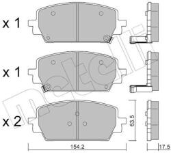 METELLI Sada brzdových platničiek kotúčovej brzdy METELLI 22-1303-0 (22-1303-0)