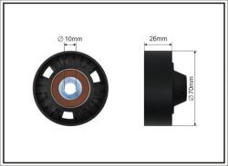 CAFFARO Vratná/vodiaca kladka rebrovaného klinového remeňa CAFFARO 262-26 SC (262-26 SC)