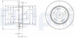 DELPHI Tarcza Ham. Honda Civic Viii 05- Tyl (bg4118c)