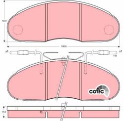 TRW Sada brzdových platničiek kotúčovej brzdy TRW GDB1077 (GDB1077)