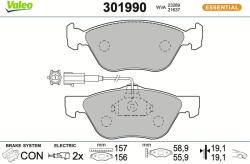VALEO Sada brzdových platničiek kotúčovej brzdy VALEO 301990 (301990)