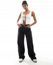  Asos Design Fehér Csipke Megkötős Felső NJ5 ouk Xxs/xs