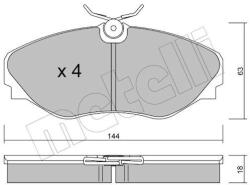 METELLI Sada brzdových platničiek kotúčovej brzdy METELLI 22-0338-0 (22-0338-0)