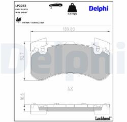 DELPHI Klocki Ham. Audi A6 3.0tdi 11- (lp2283)
