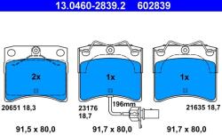 ATE Sada brzdových platničiek kotúčovej brzdy ATE 13.0460-2839.2 (13.0460-2839.2)