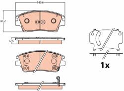 TRW Sada brzdových platničiek kotúčovej brzdy TRW GDB2197 (GDB2197)