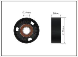 CAFFARO Napínacia kladka rebrovaného klinového remeňa CAFFARO 500425 SC (500425 SC)